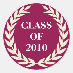 Red class of school college graduation gift tag