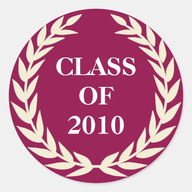 Red class of school college graduation gift tag (Front)