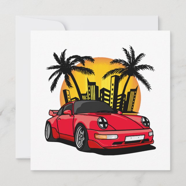 Red Classic Carrera in City Sunset (Front)