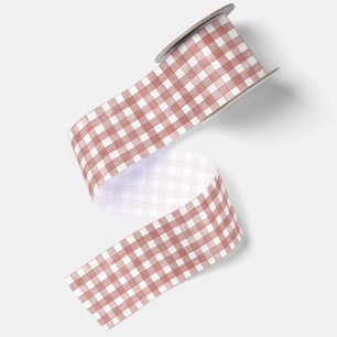 Red Classic Gingham Satin Ribbon