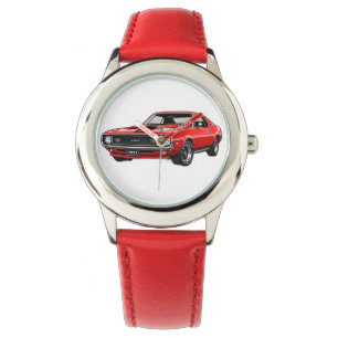 Red Classic Muscle Car Watch