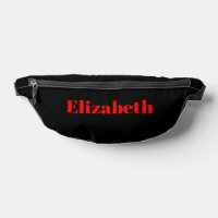 Red Classic Personalised Name | Black Stylish