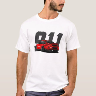 Red Classic Retro German Sports Car Singer 911 T-Shirt
