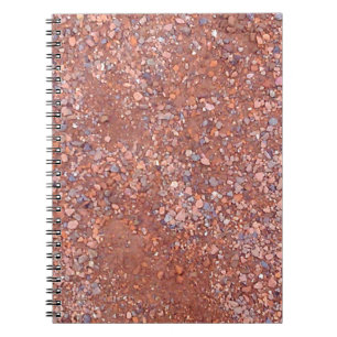 Red Clay Court, Gravel, Shale Stone Brick, Tennis Spiral Notebook
