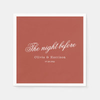 Red Clay Elegant Rehearsal Dinner Napkins