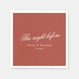 Red Clay Elegant Rehearsal Dinner Napkins