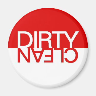 Red Clean Dirty Dishwasher Magnet