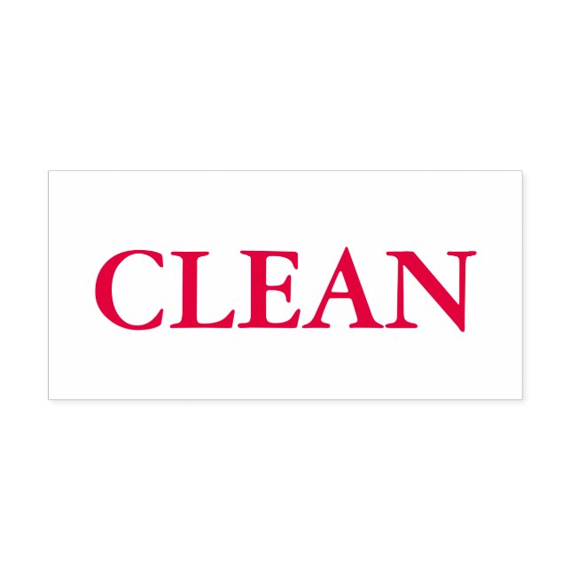 Red Clean Self-inking Stamp (Design)