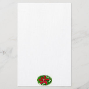 Red Clematis Merry Christmas Stationery