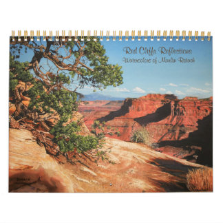 Red Cliffs Reflections-paintings of Canyonlands Calendar