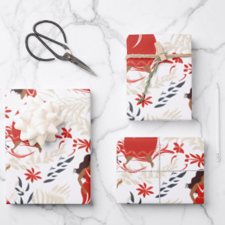 red clothes hawaiian wrapping paper