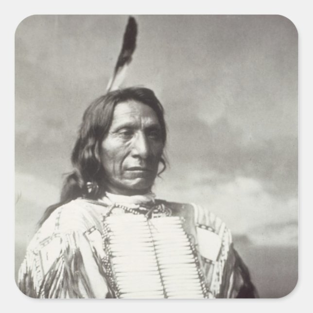 Red Cloud Chief (1822-1909) 1880 (b/w photo) Square Sticker (Front)