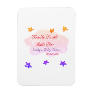 Red clouds twinkle Twinkle Little Star baby shower Magnet