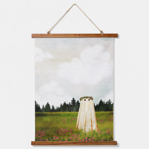 Red Clover Ghost Hanging Tapestry