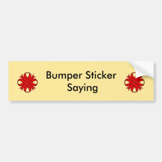 Red Clover Ribbon by Kenneth Yoncich Bumper Sticker
