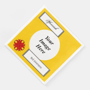 Red Clover Ribbon Template by Kenneth Yoncich Napkin