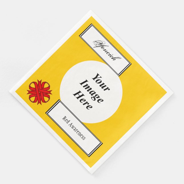 Red Clover Ribbon Template by Kenneth Yoncich Napkin (Corner)