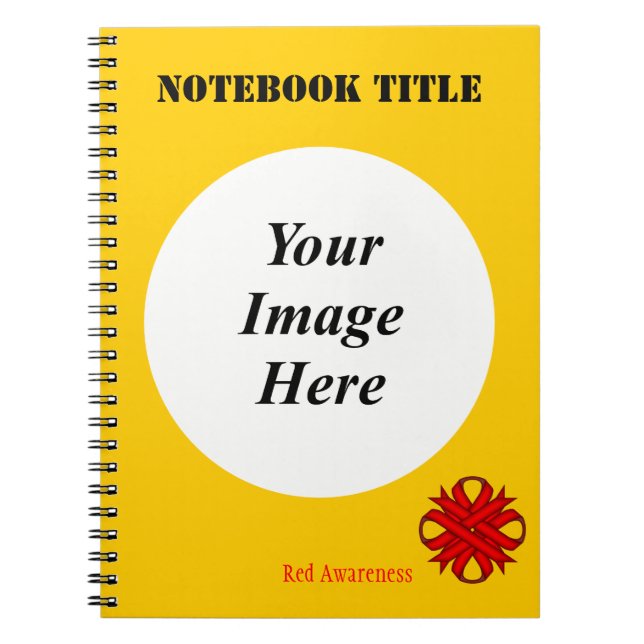 Red Clover Ribbon Template by Kenneth Yoncich Notebook (Front)