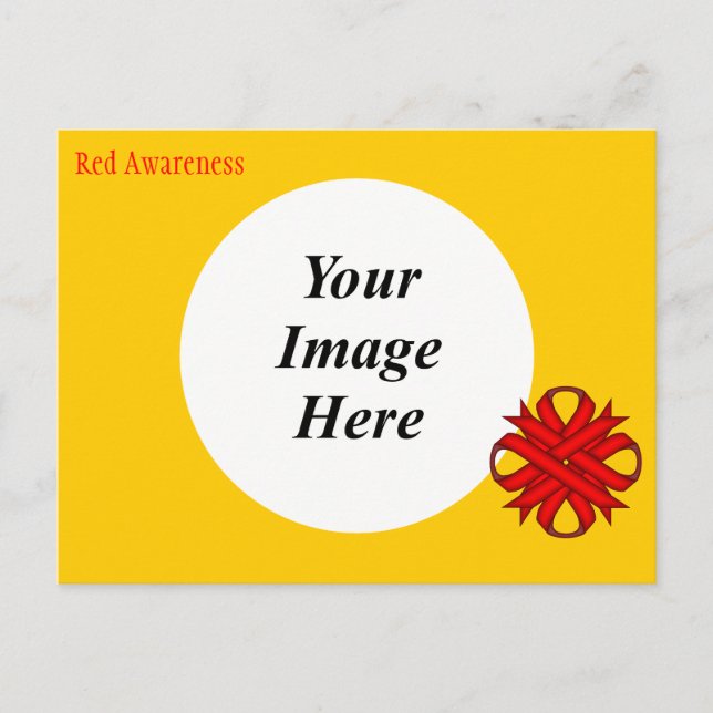 Red Clover Ribbon Template by Kenneth Yoncich Postcard (Front)