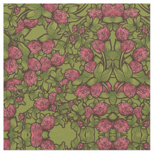 Red Clover Vintage Garden Fabric