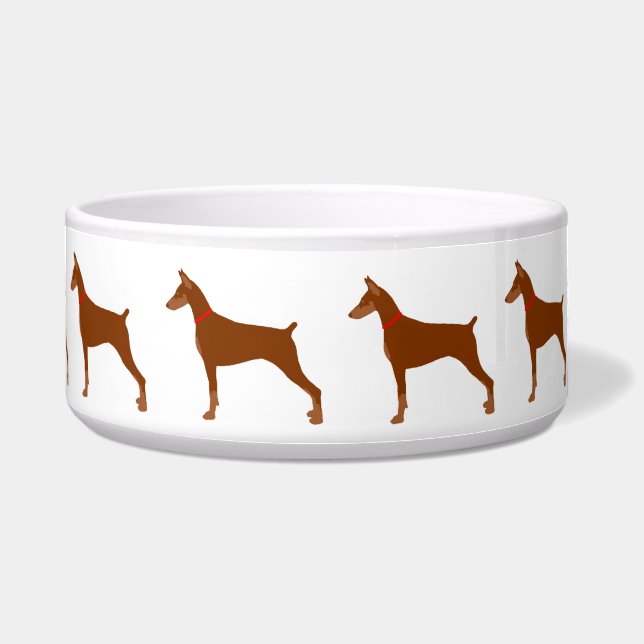 Red Coated Doberman Bowl (Front)