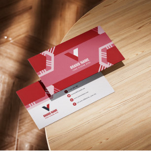 Red Collor Elegant Business Card