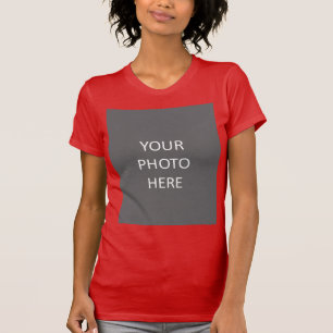 Red Colour Add Your Image Photo Picture Logo T-Shirt