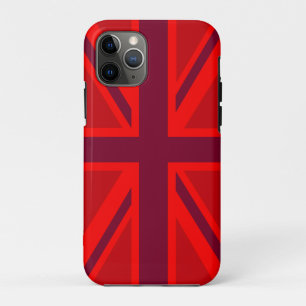 Red Colour Background British Union Jack iPhone 11 Pro Case
