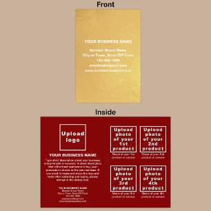 Red Colour Business Brand on Foil Card