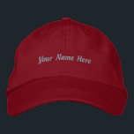Red colour Custom Your Name Here text Embroidered Hat<br><div class="desc">Ole script Font our Name Here text Embroidered Hat

Sports Hats or Caps

It is fresh and new look Hat

Red Colour Cap</div>