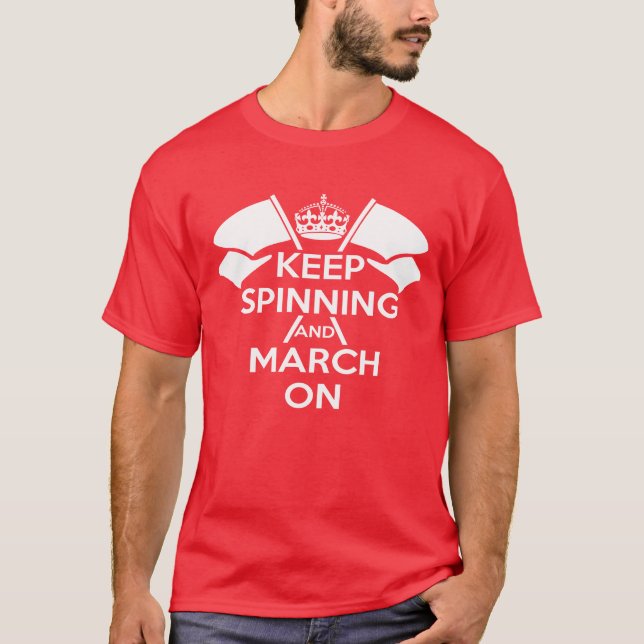 Red Colour Guard Keep Calm T-shirt (Front)