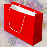 Red Colour solid minimalist Festive Large Gift Bag<br><div class="desc">Gift Bag "Large" featuring minimalist solid Christmas Red colour with personalised Name / text - elegant gift wrapping for your loved ones.</div>