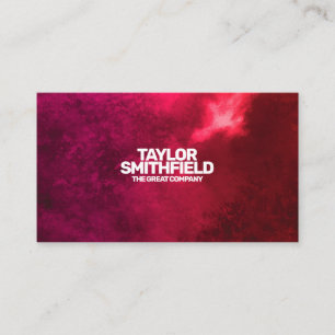 Red Colour Watercolor Business Card
