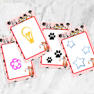 Red colour with paws cute kittens 4" x 6"  post-it notes