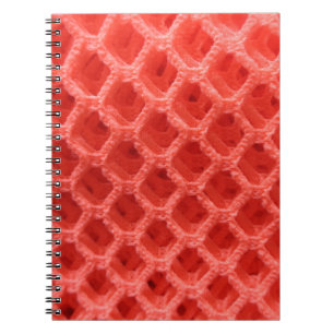 Red Coloured Crochet Fabric Look Notebook