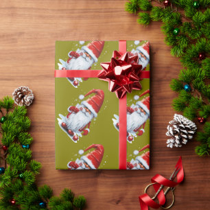 Red-Coloured Pomegranate-Juice Skaal to the Snowy- Wrapping Paper