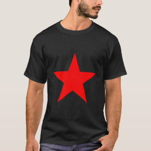 Red Coloured Star On Multiple Colours T-Shirt