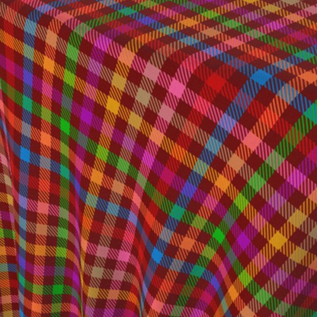 Red Colourful Gingham Plaid Pattern  Fabric (Creator Uploaded)