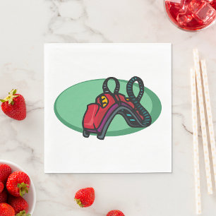 Red Colourful Roller Coaster Ride Napkin
