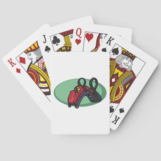 Red Colourful Roller Coaster Ride Playing Cards (Back)