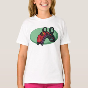 Red Colourful Roller Coaster Ride T-Shirt