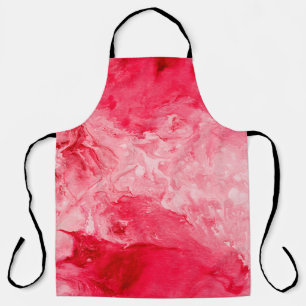 Red colours brushstrokes apron