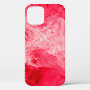 Red colours brushstrokes iPhone 12 case