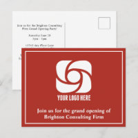 Red Company Advertising Business Logo