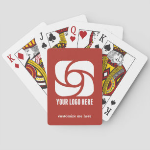 Red Company Logo Custom Business Marketing Playing Cards