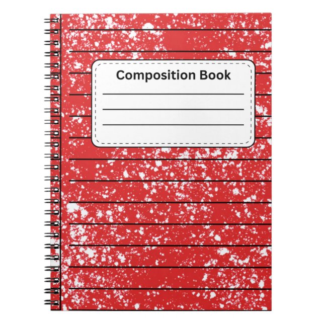 Red Composition Notebook (Front)
