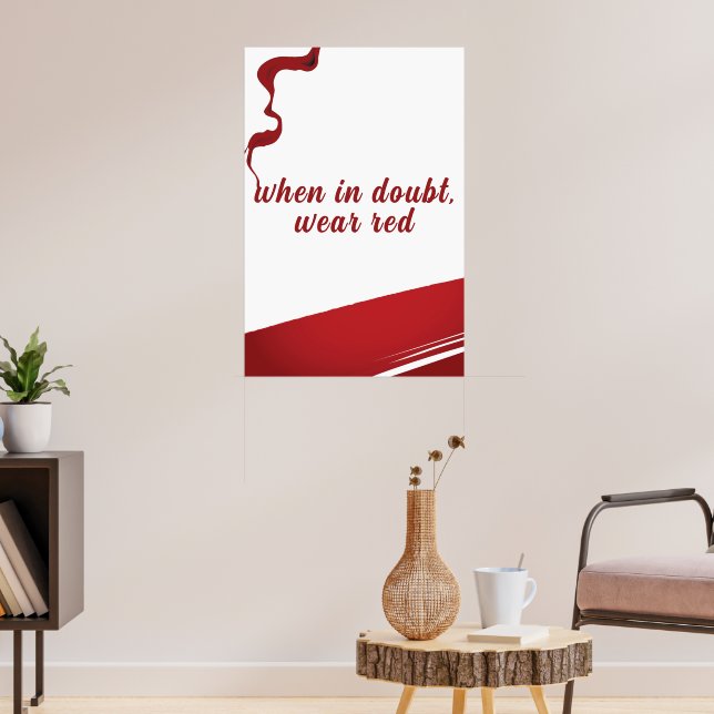 Red Confidence Nail Salon Art Poster (Living Room 3)