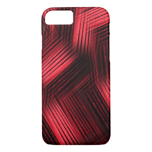 Red Contemporary Abstract Case-Mate iPhone Case (Back)