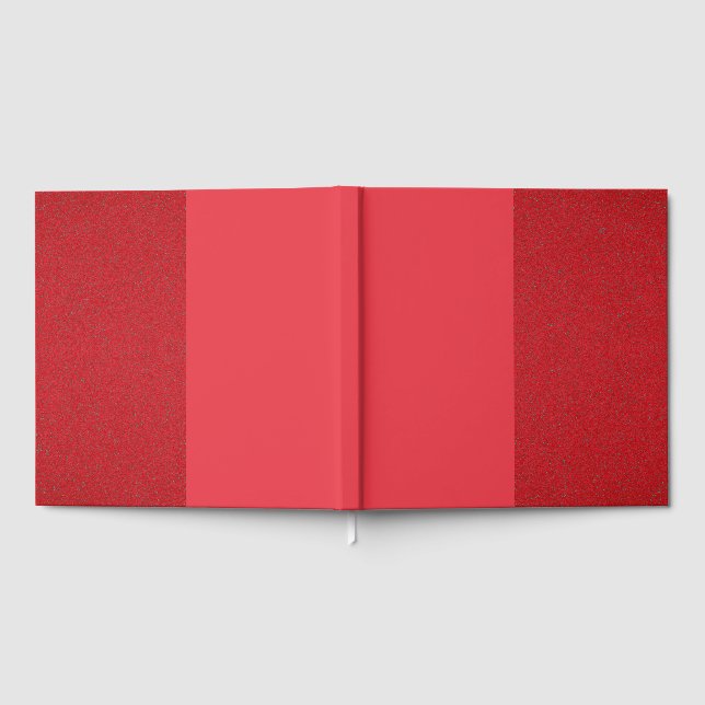 Red Contrast Guest Book – Centre Stripe Design (Full)