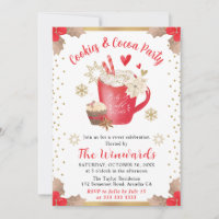Red Cookies and Cocoa Party Winter